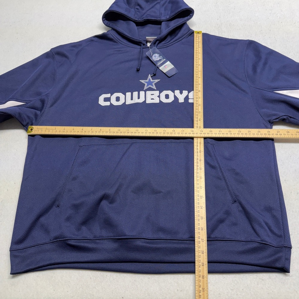 Dallas Cowboys NFL Authentic Apparel Hoodie Navy Blue Performance Mesh Mens 2XL - Picture 8 of 10